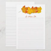 Herfst Esdblad Grens, Gelinieerd Schrijfpapier Briefpapier (Voorkant / Achterkant)