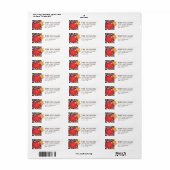 Herfst Esdblad Krulwerk Adres Etiket (Full Sheet)