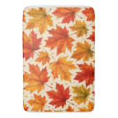 Herfst Esdblad Patroon | Herfst Oranje Rood Blad Badmat (Voorkant Verticaal)