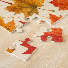 Herfst Esdblad Patroon | Herfst Oranje Rood Blad Legpuzzel