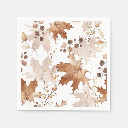 Herfst Esdblad Patroon Thanksgiving Servet (Voorkant)