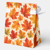 Herfst Esdblad Patroon | Val Oranje Rode Blad Bedankdoosjes (Achterkant)