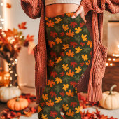 Herfst Esdblad Valt Groen Leggings