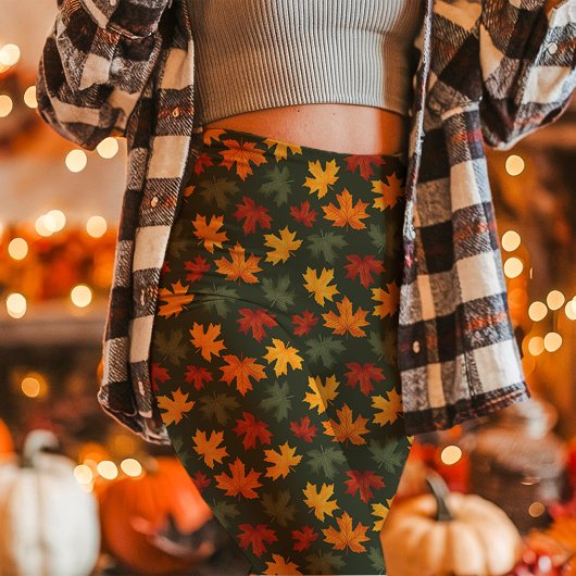 Herfst Esdblad Valt Groen Leggings