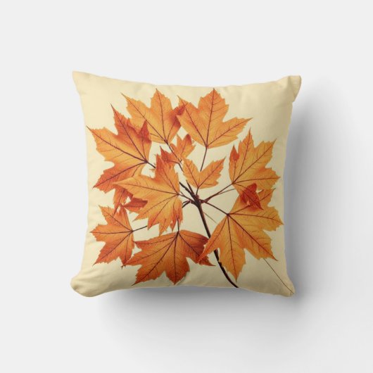 Herfst Esdbladprint: Herfstloof Kussen (Voorkant)