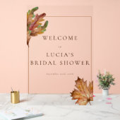 Herfst Esdoorblad Waterverf Bruidsdouche Welkom Acryl Bord (Huwelijk)