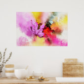 Herfst esdoorbladeren waterverf herfstpastel poster (Keuken)