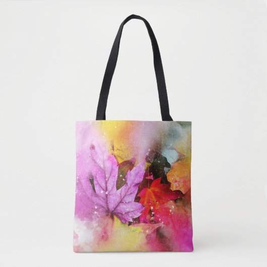 Herfst esdoorbladeren waterverf herfstpastel tote bag (Voorkant)
