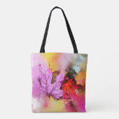 Herfst esdoorbladeren waterverf herfstpastel tote bag (Achterkant)
