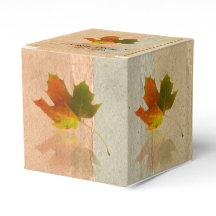 Herfst esdoorn blad bruiloft gunst doos