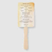 herfst esdoorn blad roest Waterverf bruiloft progr Handwaaier (Achterkant)