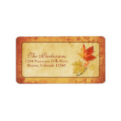 Herfst esdoorn bladeren bruiloft Adresetiketten Etiket (Voorkant)