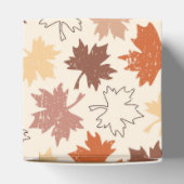 Herfst esdoorn bladeren bruine aarde tonen bedankdoosjes (Bovenkant)