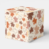 Herfst esdoorn bladeren bruine aarde tonen bedankdoosjes (Achterkant)