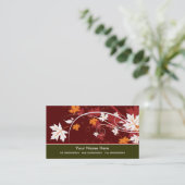 Herfst esdoorn bladeren in herfstkleuren visitekaa visitekaartje (Staand voorkant)