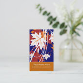 Herfst esdoorn bladeren in herfstkleuren visitekaa visitekaartje (Staand voorkant)