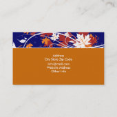 Herfst esdoorn bladeren in herfstkleuren visitekaa visitekaartje (Achterkant)