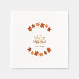 herfst esdoorn bladeren rustieke herfst bruiloft servetten