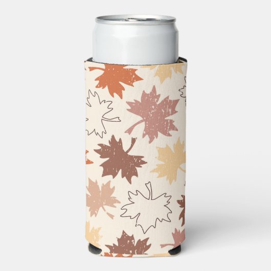 Herfst esdoorn bladeren, Thanksgiving ontwerp Seltzer Blikjeskoeler (Seltzer Voorkant)