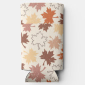 Herfst esdoorn bladeren, Thanksgiving ontwerp Seltzer Blikjeskoeler (Achterkant)