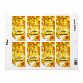 Herfst esdoorn bladeren wijnfles label (Full Sheet)