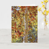 Herfst Esdoorn Boom Kunst Notitiekaart (Gele Bloem)