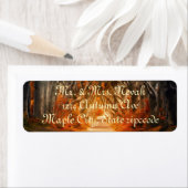 Herfst esdoorn bos herfst bossen sinaasappel bruin etiket (Insitu)