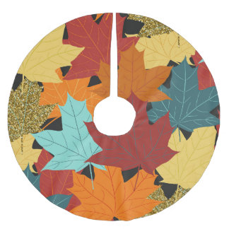 Herfst esdoorn laat illustratie kerstboom rok