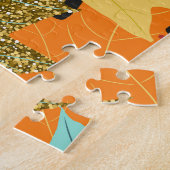 Herfst esdoorn laat illustratie legpuzzel (Zijkant)