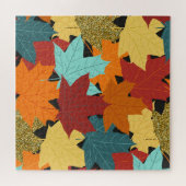 Herfst esdoorn laat illustratie legpuzzel (Horizontaal)