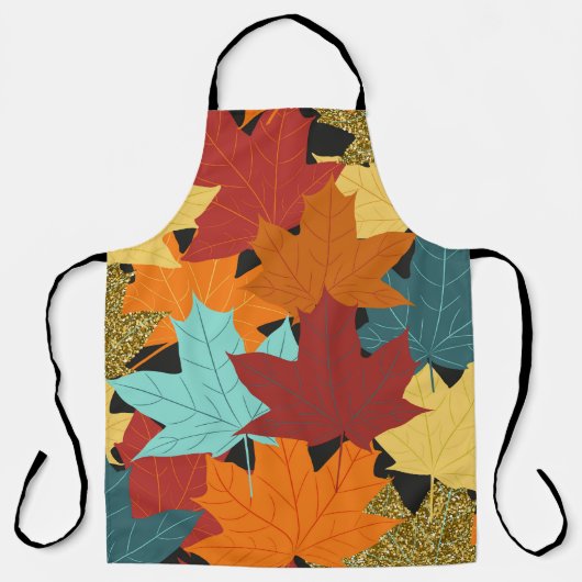 Herfst esdoorn laat illustratie schort (Voorkant)