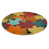 Herfst esdoorn laat illustratie snijplank (Hoek)