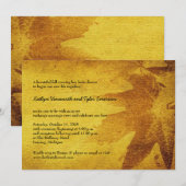 herfst esdoorn laat retro herfst bruiloft kaart (Voorkant / Achterkant)