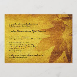 herfst esdoorn laat  retro herfst bruiloft kaart