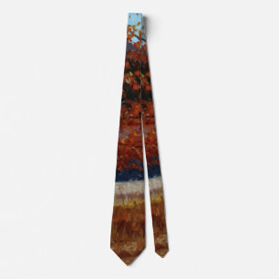 Herfst Esdoorn Medley Oranje Rood Geel Blauw Stropdas