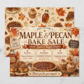 Herfst Esdoorn & Pecan Bakverkoop Kaart (Voorkant / Achterkant)