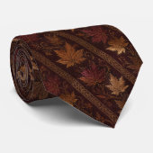 Herfst Esdoorn Regency Luxe Herfst Bruiloft Stropdas (Opgerold)