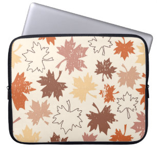 Herfst esdoorn verlaat aarde tonen laptop sleeve