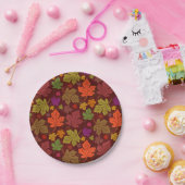 herfst esdoorn verlaat Herfst partij patroon Papieren Bordje (Feest)