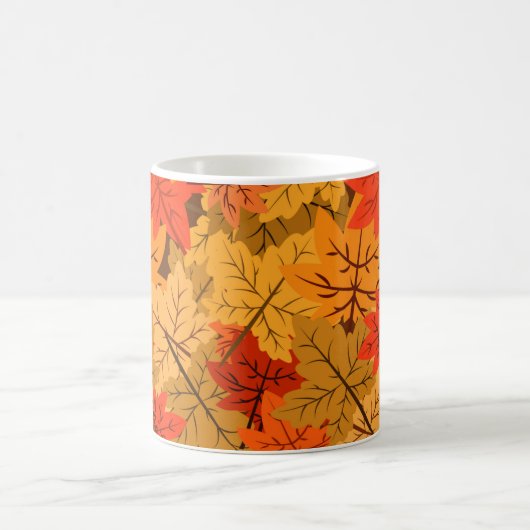 Herfst esdoorn verlaat koffie Mok (Center)
