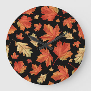Herfst esdoorn verlaat Thanksgiving patroon Grote Klok