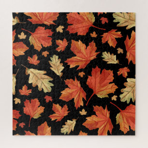 Herfst esdoorn verlaat Thanksgiving patroon Legpuzzel