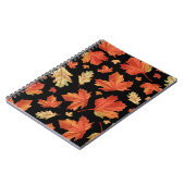 Herfst esdoorn verlaat Thanksgiving patroon Notitieboek (Linkerzijde)