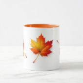 Herfst Esdoornblad Artistieke Koffiemok met Oranje Mok (Midden)