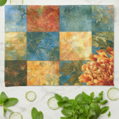 Herfst Esdoornblad Botanische Patchwork Theedoek (Gevouwen)