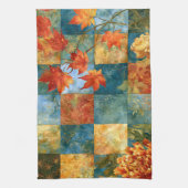 Herfst Esdoornblad Botanische Patchwork Theedoek (Verticaal)