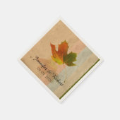 Herfst esdoornblad bruiloft servet (Hoek)