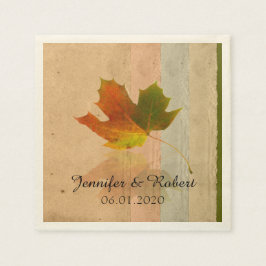 Herfst esdoornblad bruiloft servet