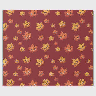Herfst esdoornblad cadeaupapier