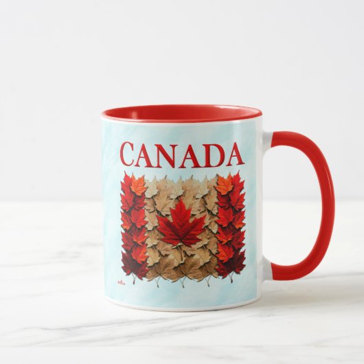 Herfst Esdoornblad Canadese Vlag Mok (Rechts)